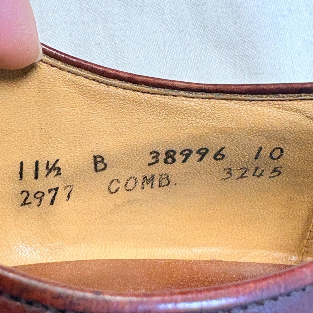 Allen Edmonds Kingswood Wingtip Oxford Men's Shoe Burgundy 11.5 B.Classic Preppy - Picture 14 of 16